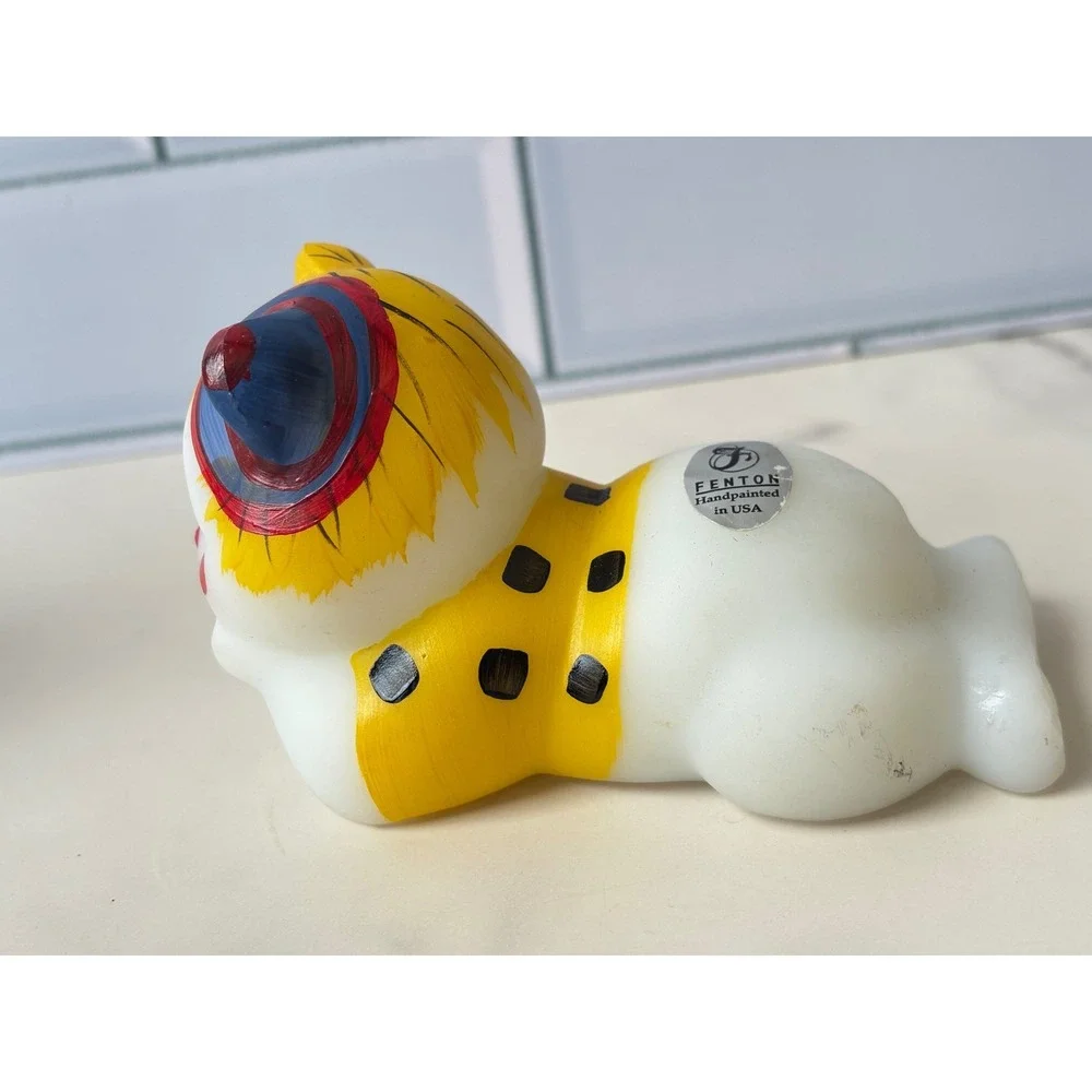 3 Pc Fenton Art Glass Centennial Countdown Celebration Clown Bear Figurines  USA